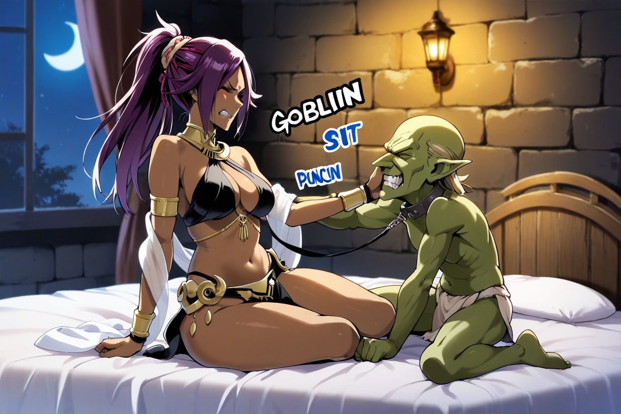 Female Black Cloth, Small Breasts, Bald Goblin Hentai AI Porn