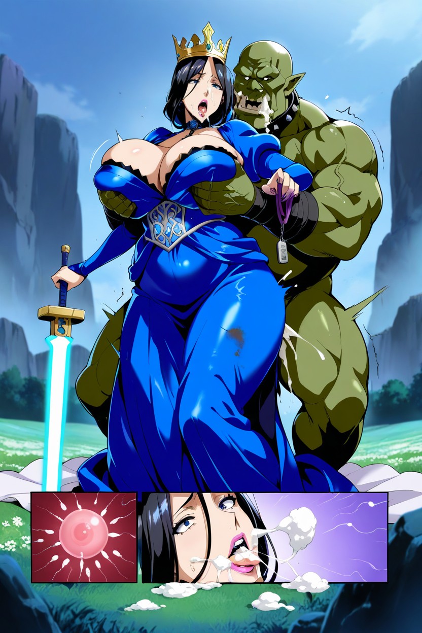 Gigantic Penis Deep In The Pussy, Gigant Orcs Holding Woman, Magic Sword Hentai AI Porn