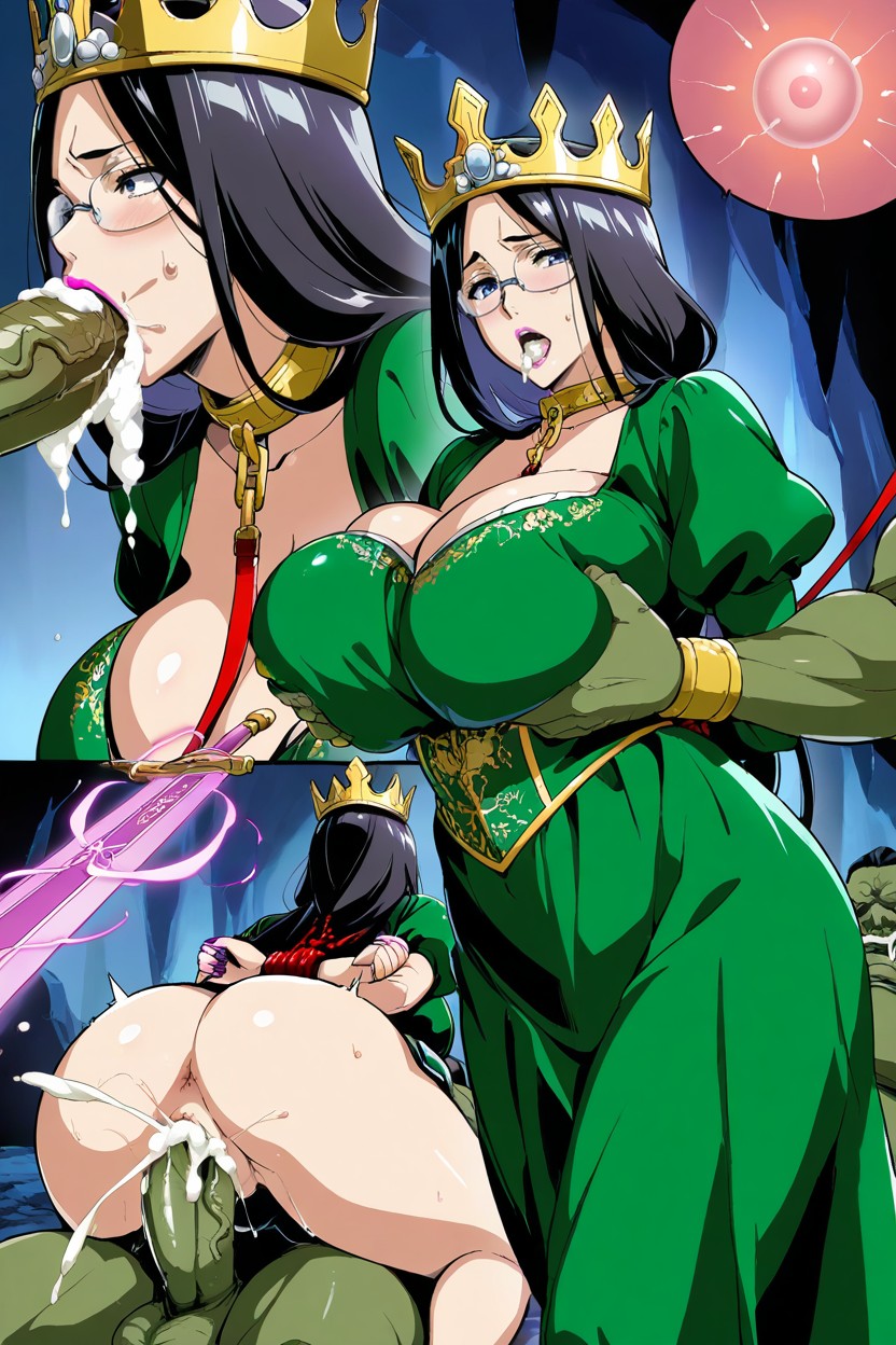 The Queen's Clothes With A Long Skirt, Multiple Views, Royal Gown Hentai AI Porn