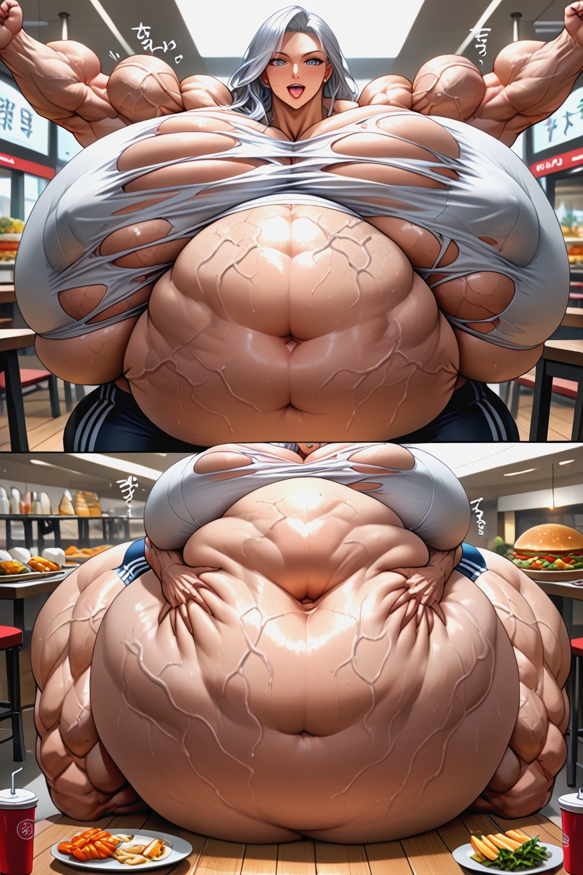 Gym Clothes, Veiny Breasts, Eating Hentai IA