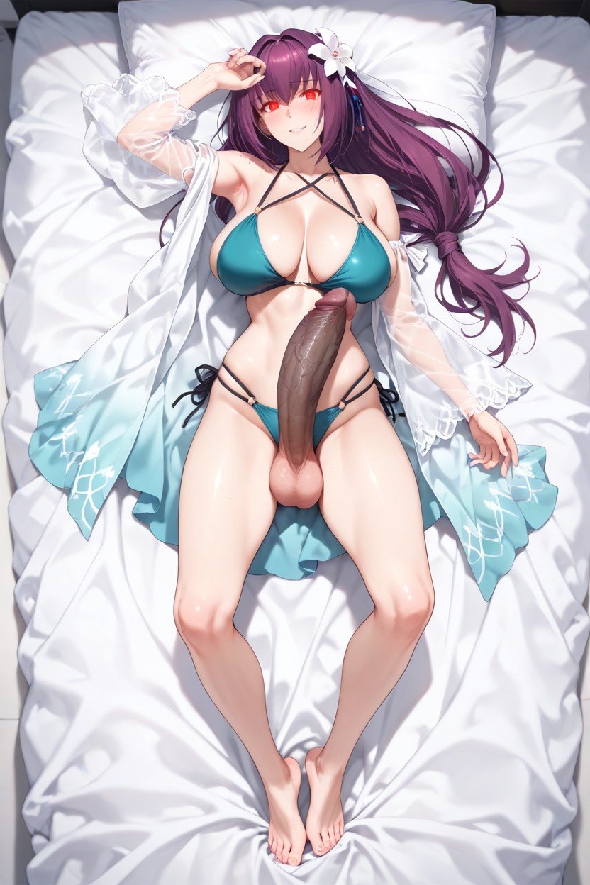 Large Cock, Natural Breast, Dakimakura Style Hentai AI Porn