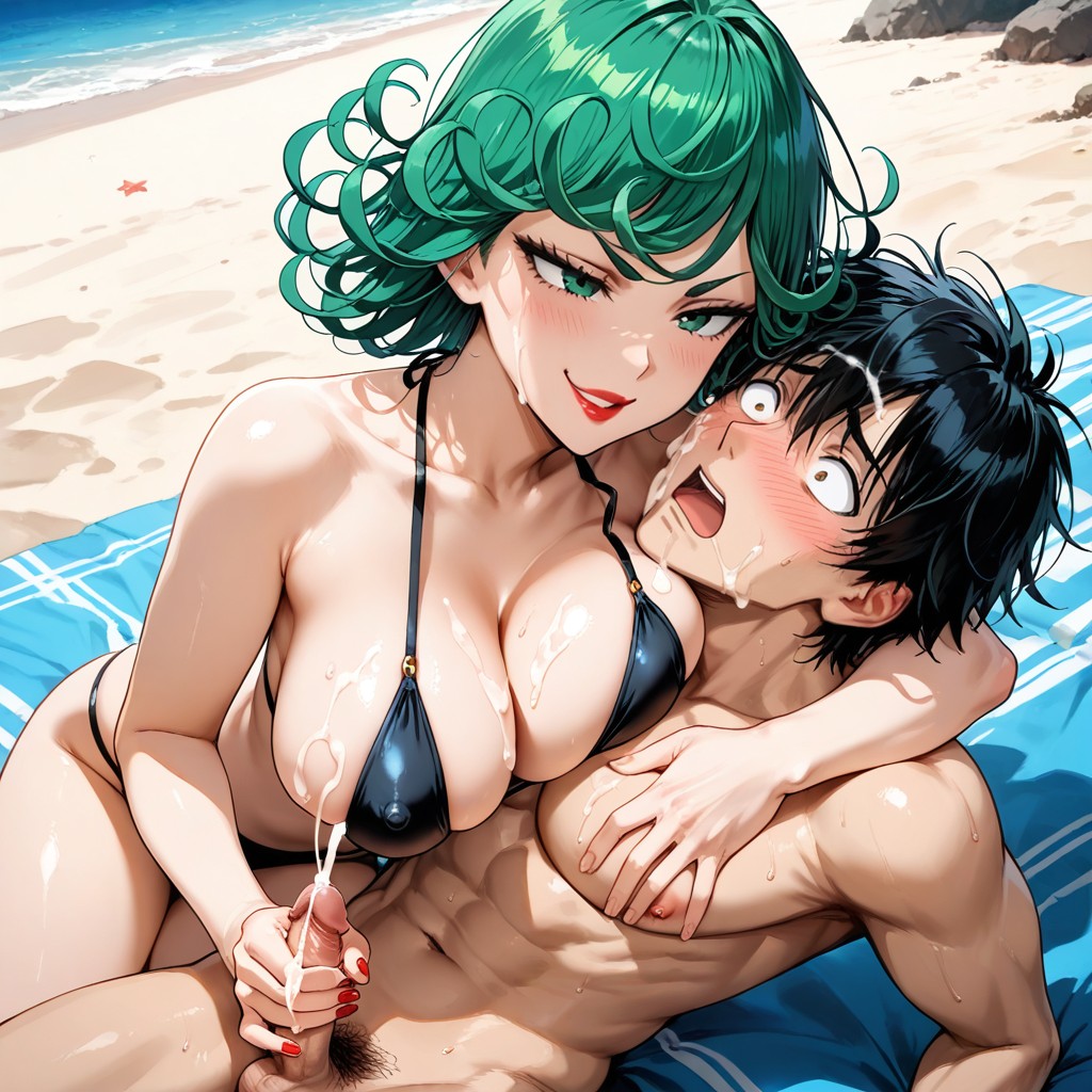 Bedroom, Cumshot, Handjob Hentai AI Porn