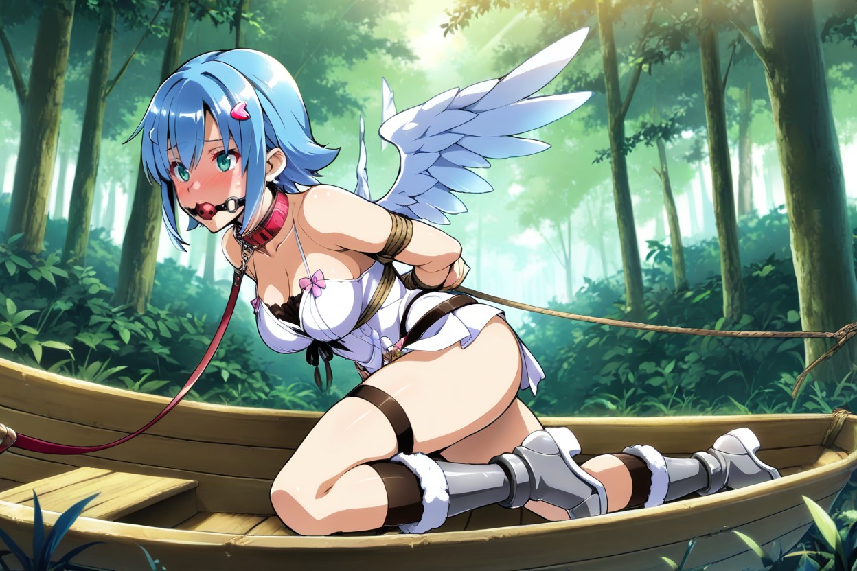Full Body View, Bald Goblin, Female With Boots Armor Hentai IA