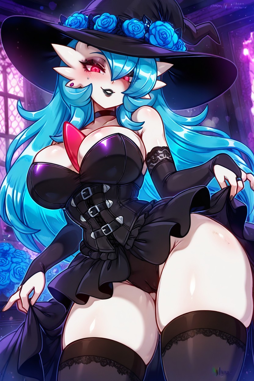 Black Corset, Detailed, Merunyaa Art Style Hentai IA