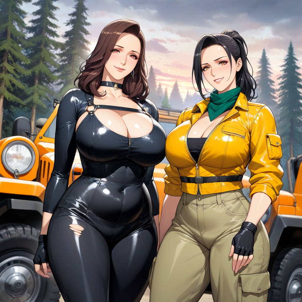 Slight Smile, Charcoal Green Tech-wear Cargo Pants, 20+ Hentai IA