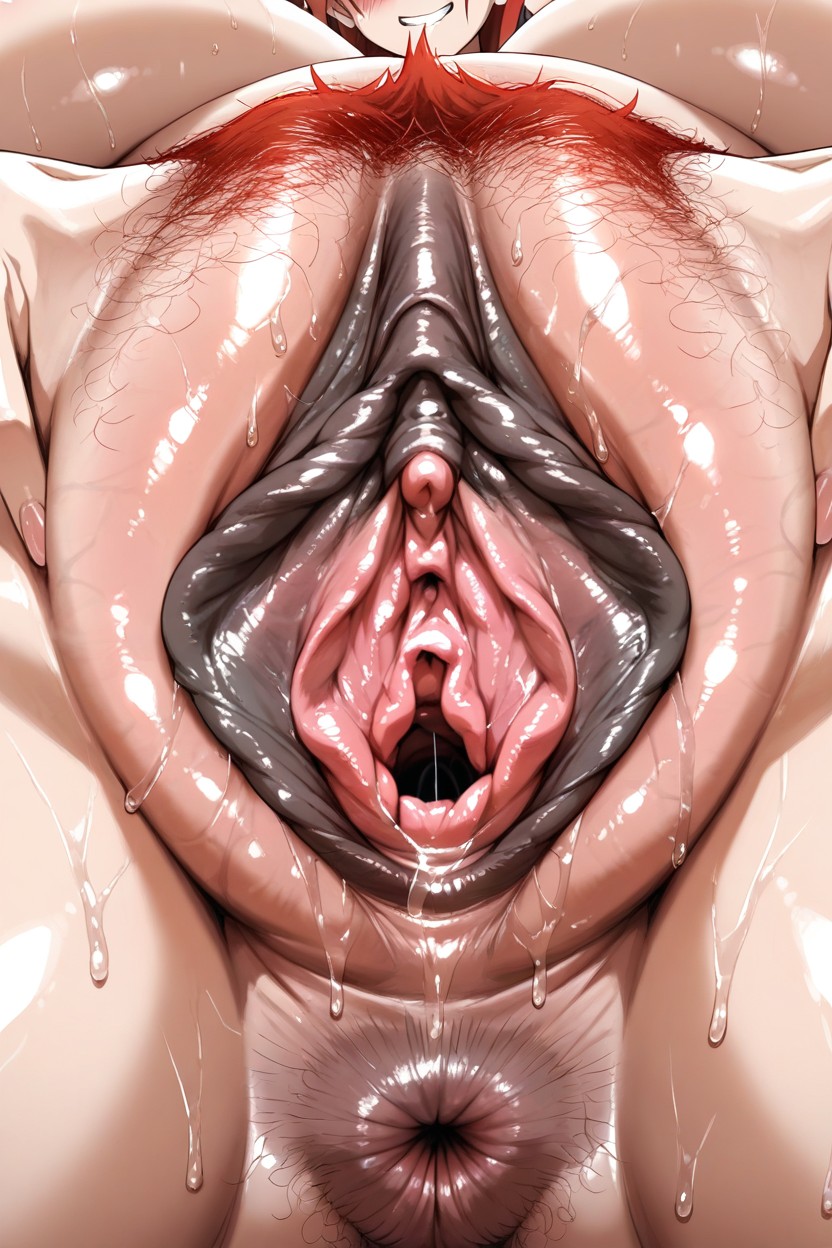 Natural Pubes, Licking Pussy, Extremely Hairy Hentai IA