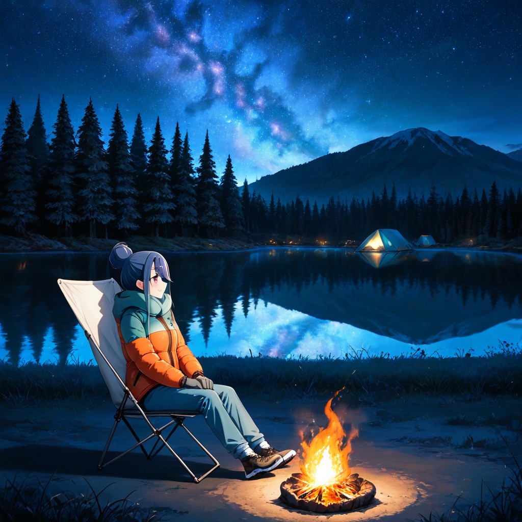 Camping Equipment, Shadow Casting On Her Face, 25+ Hentai IA