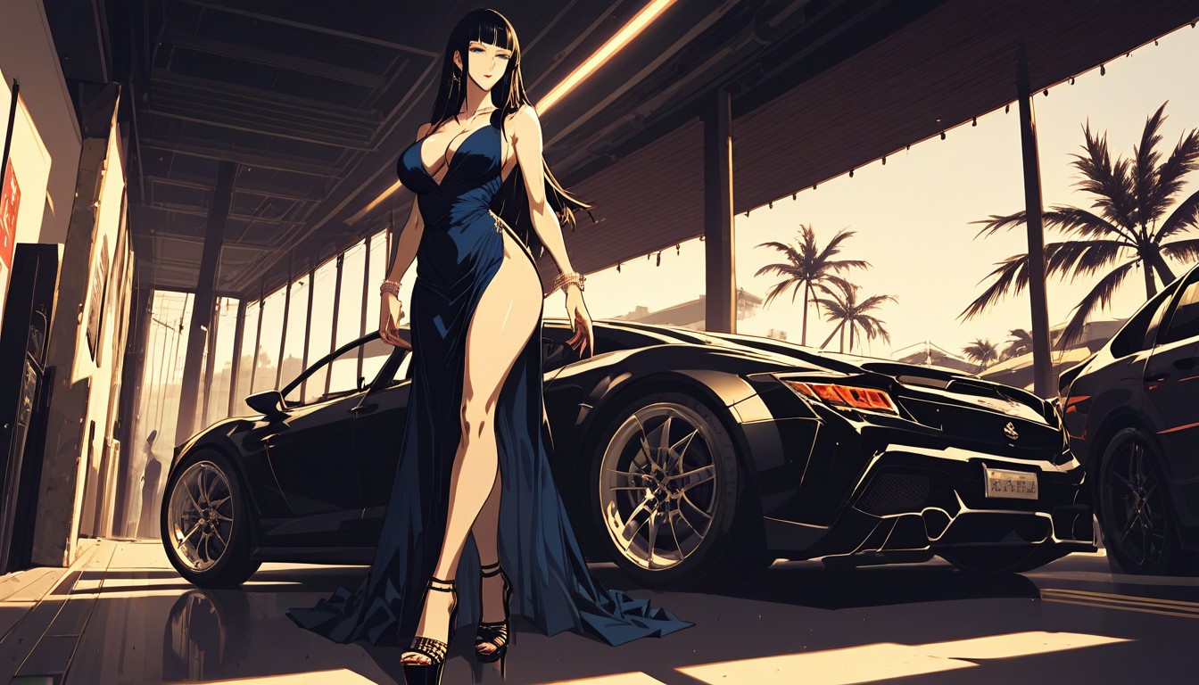 Ojos Azules, Perfect Tits, Vestido Zou Hentai IA