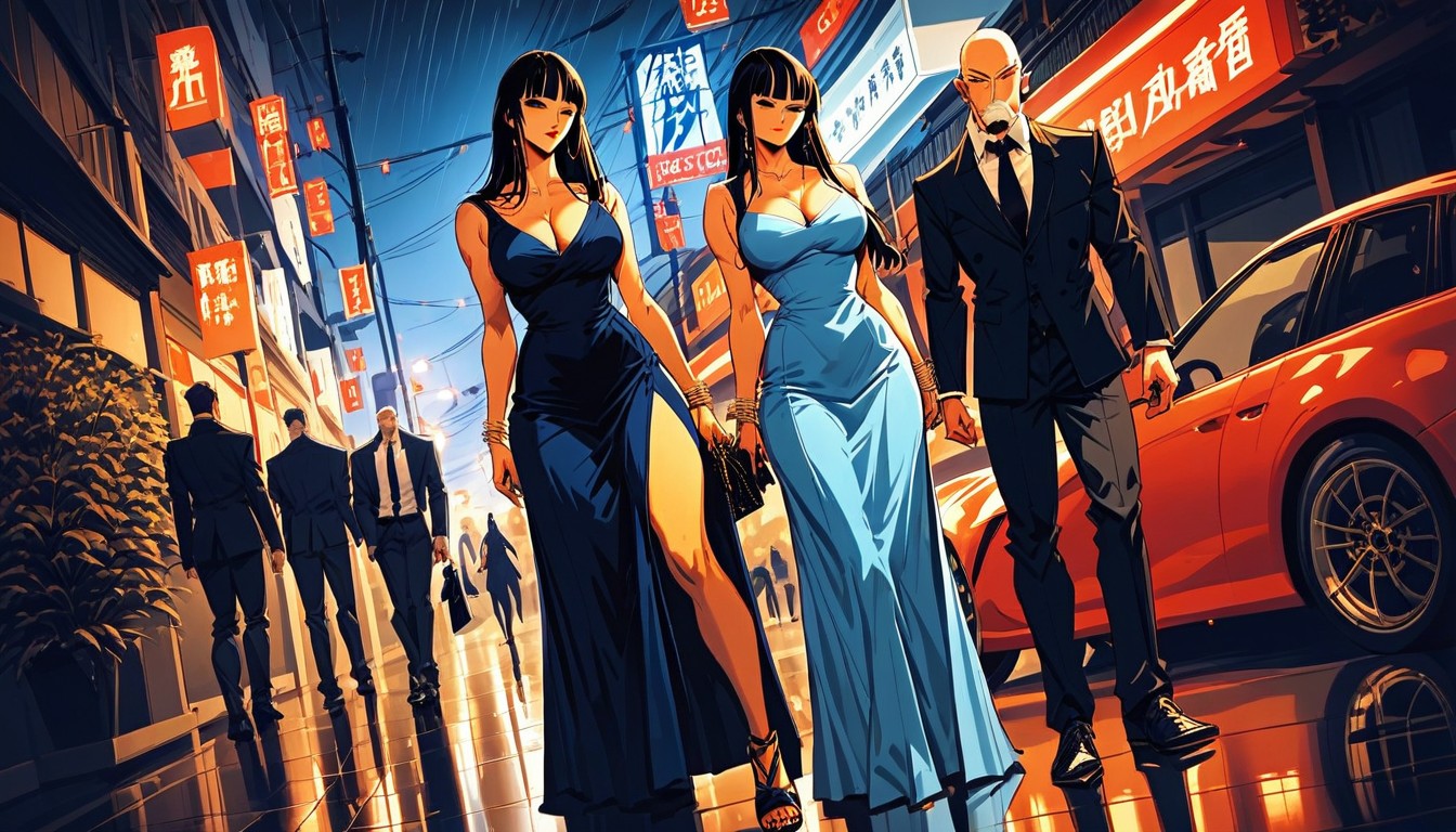 Male Has Bald Head Excessive Muscles And A White Beard, Perfect Tits, Extremely Beautiful Woman Hentai AI Porn