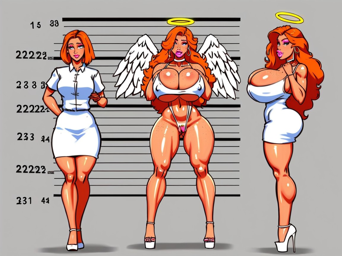 Pecho Colosal, Super Bimbo, Front View Hentai IA