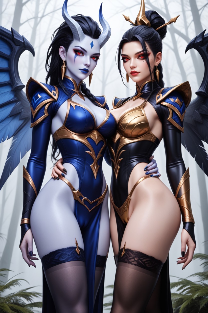 Akasha From Dota, Rear Profile, Waist Shot Hentai AI Porn