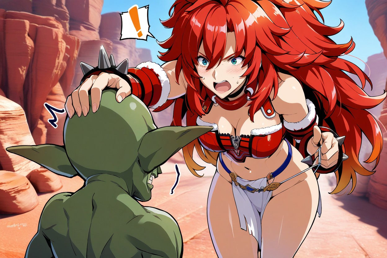 Pantie Focus Standing, Walking In Canyon, Shocked Hentai AI Porn