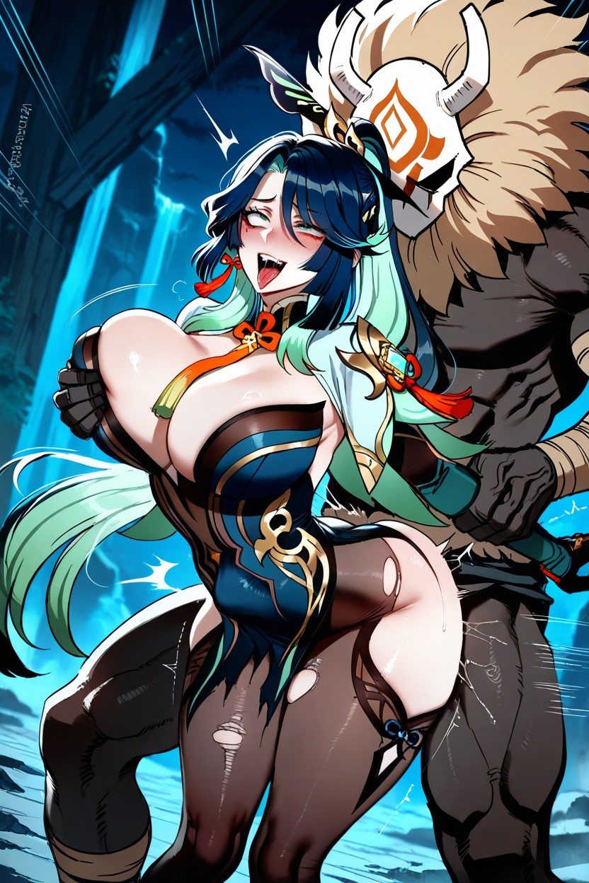 Clothed Female, Torn Clothes, Ripped Clothes Hentai IA