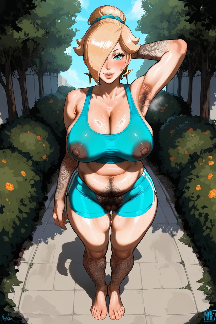 Hairy Arms, Happy, Abundant Pubic Hair On The Belly Hentai AI Porn