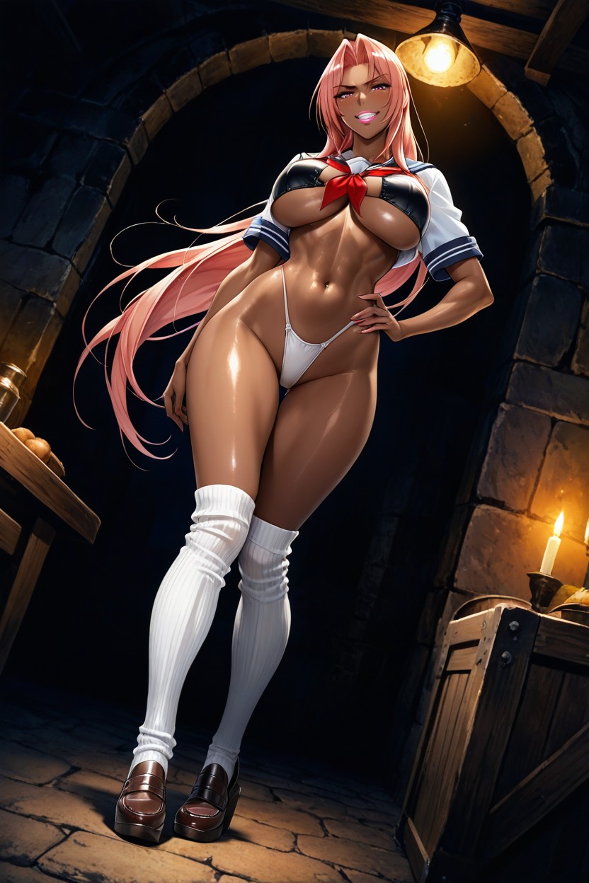 From Below, Long Legs, Full Lips Hentai IA