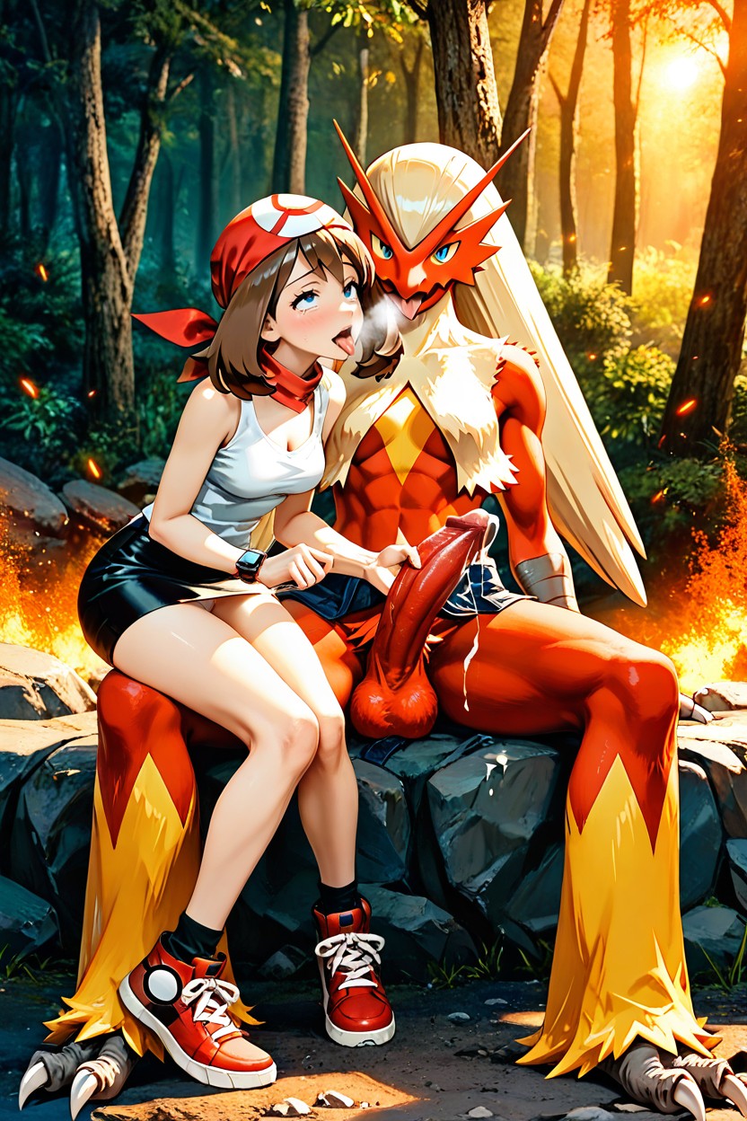 Ahegao, Male Blaziken, 2 People Hentai AI Porn