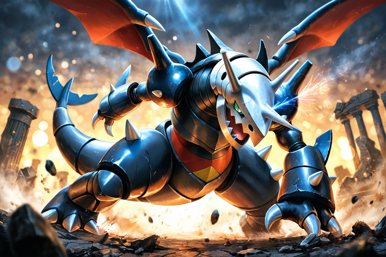Bokeh, Aggron Pokemon, Wings Spread Hentai AI Porn