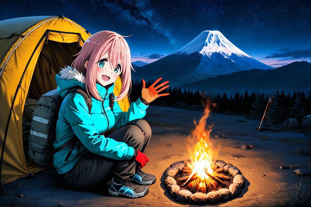 Large Camping Tent, Socks, Hiking Gloves Hentai IA
