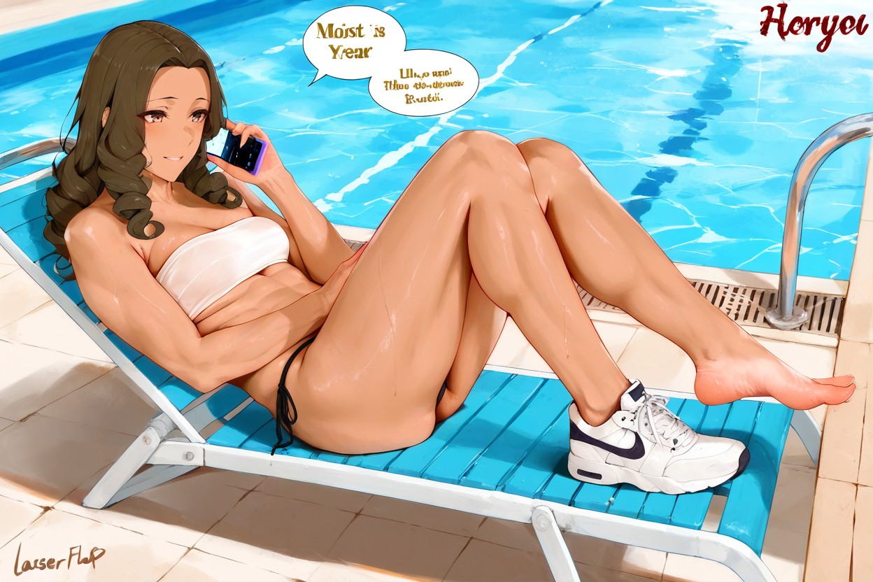 Long Hair, Black Thongs, Petit Cul Porno IA Hentai