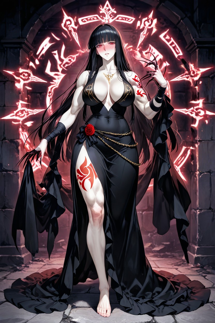 Pale Man Is, Poitrine Moyenne, Pale Man Has Red Eyes Porno IA Hentai