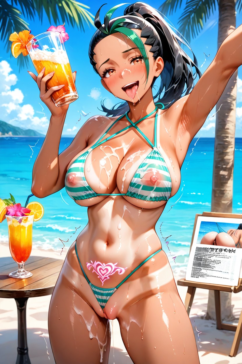 Gêné, Ultra Detail, Cum On Breasts Porno IA Hentai