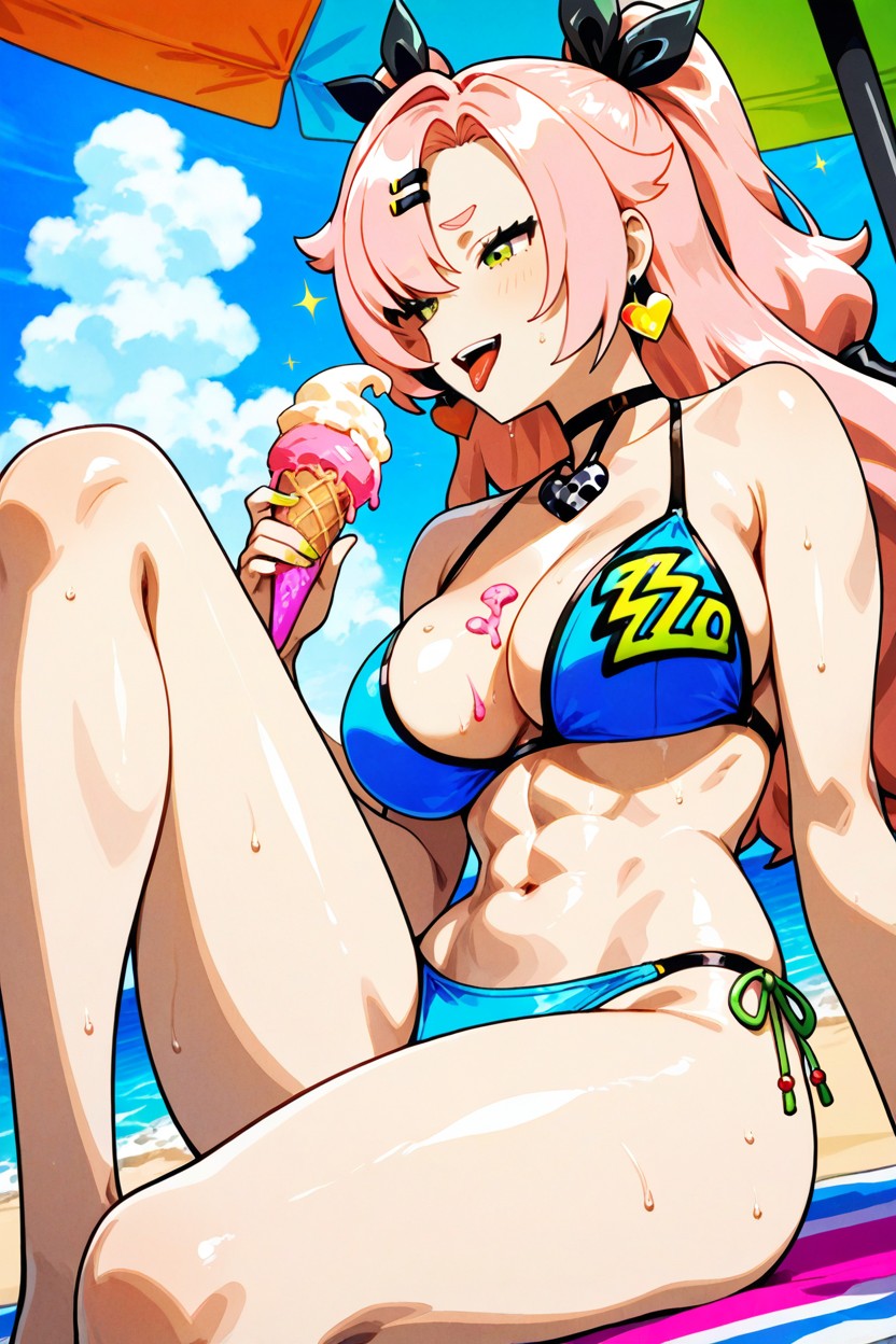 Faiblement Éclairé, Sharp Lines, Cel-shaded Style Porno IA Hentai