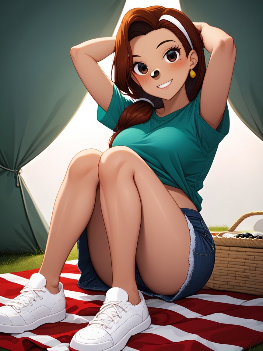 Anime Style, Tan Earring Beads, In Tent Porno IA Hentai