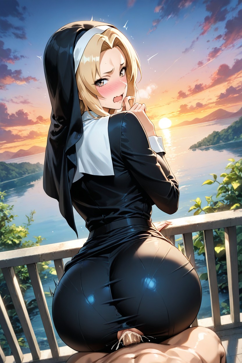 Blue Eyes Color, Side View, 30+ Hentai AI Porn