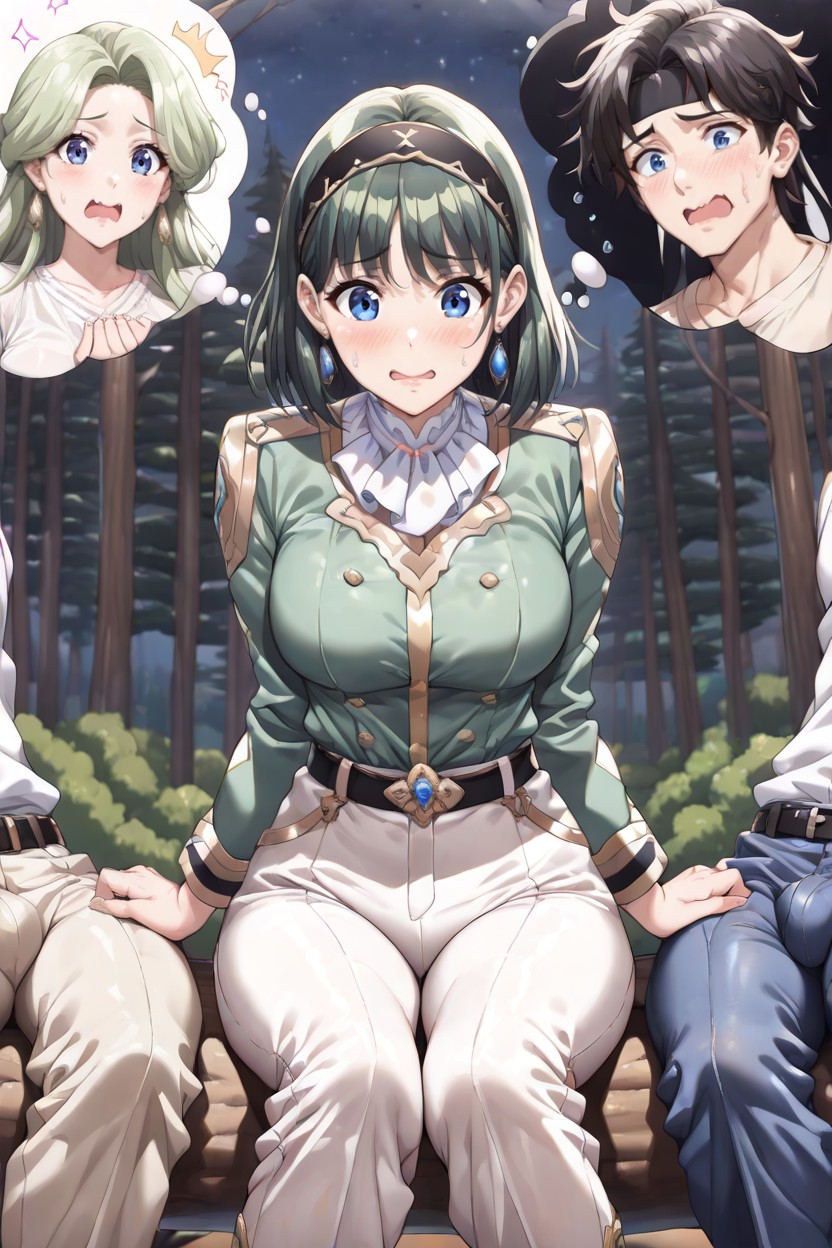 Tent On The Left, Very Blushed, Many Stars In The Sky Porno IA Hentai