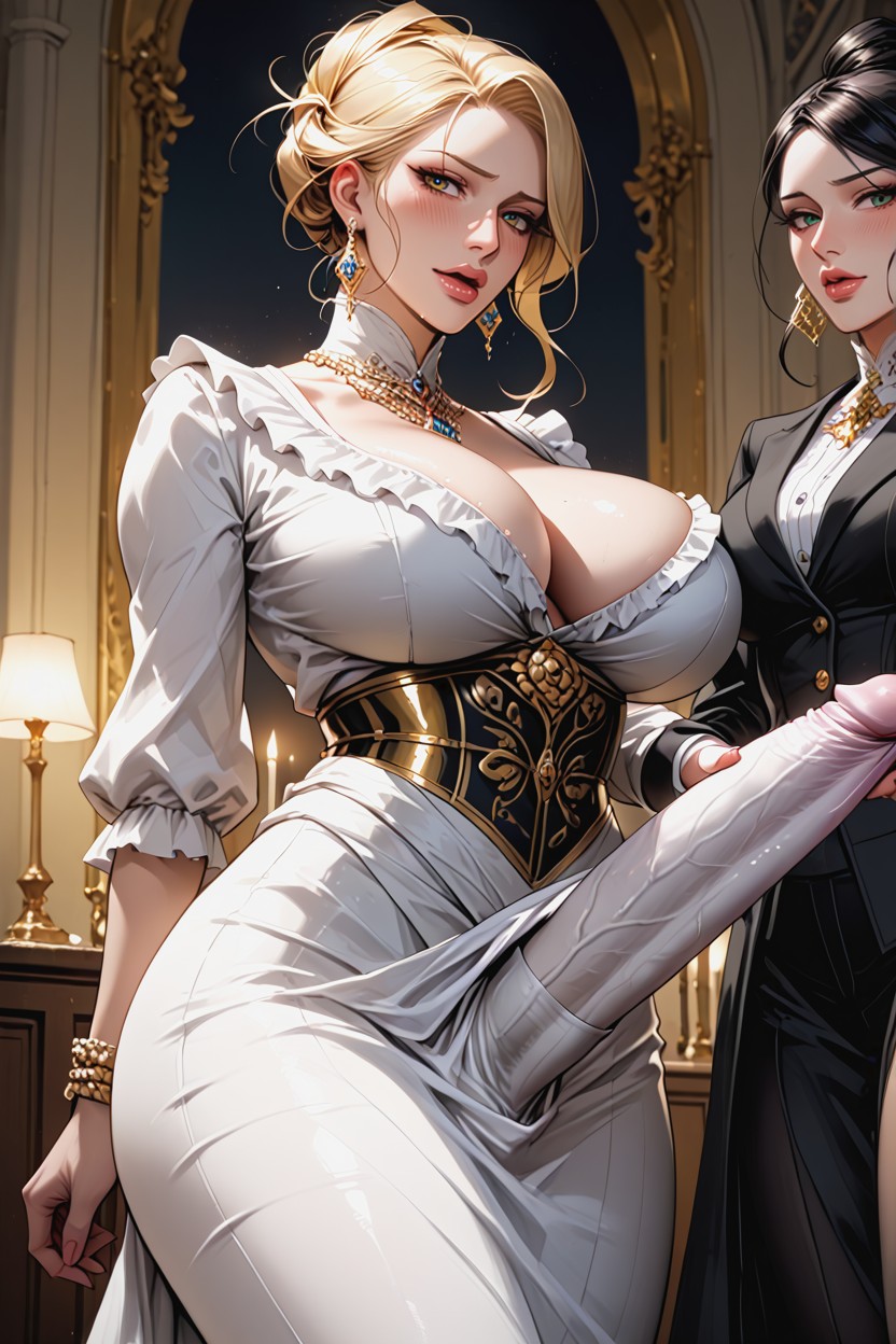 Nape Of The Neck Is Visible, Voluptuous, Elegant Lips Porno IA Hentai