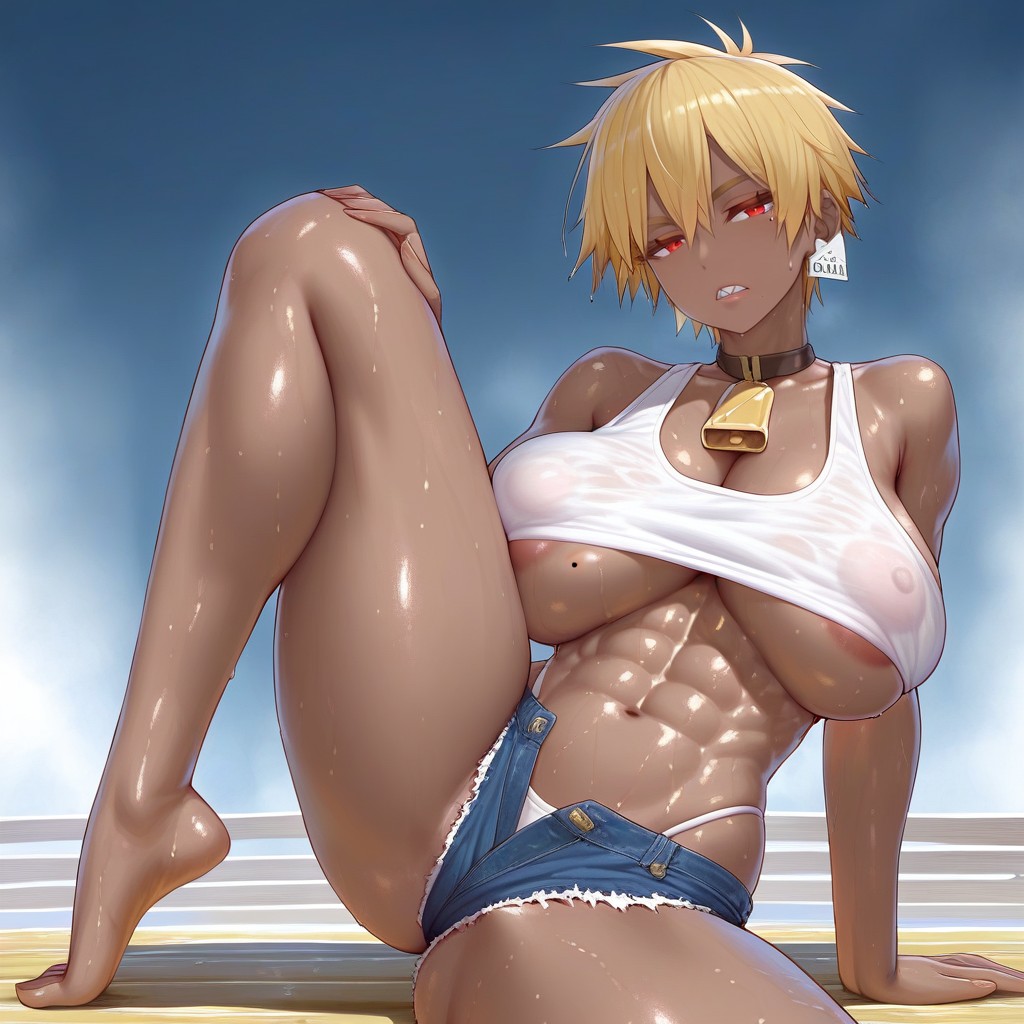 Underboob, Ultra Detailed, Pink Puffy Nipples 헨타이 AI 포르노