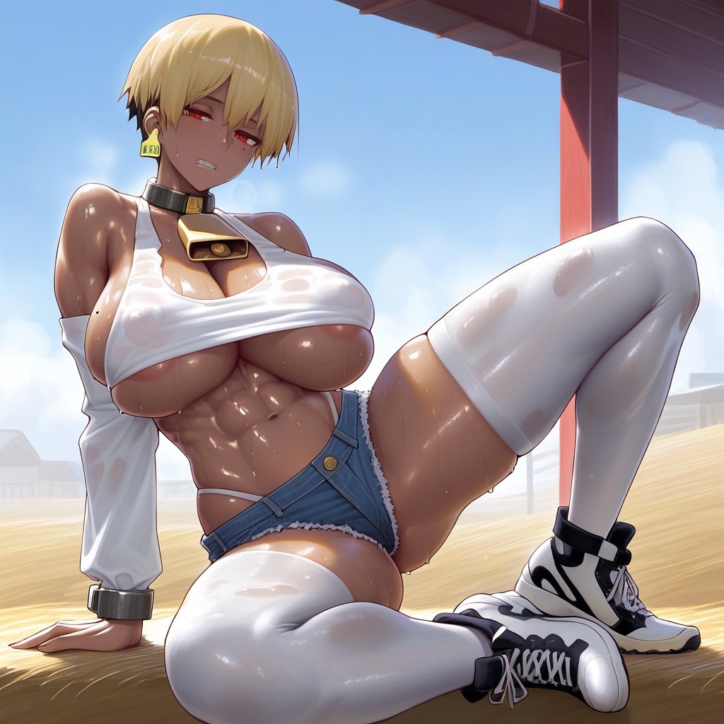 T-shirt Sans Manches, Spread Legs, Slutty Porno IA Hentai
