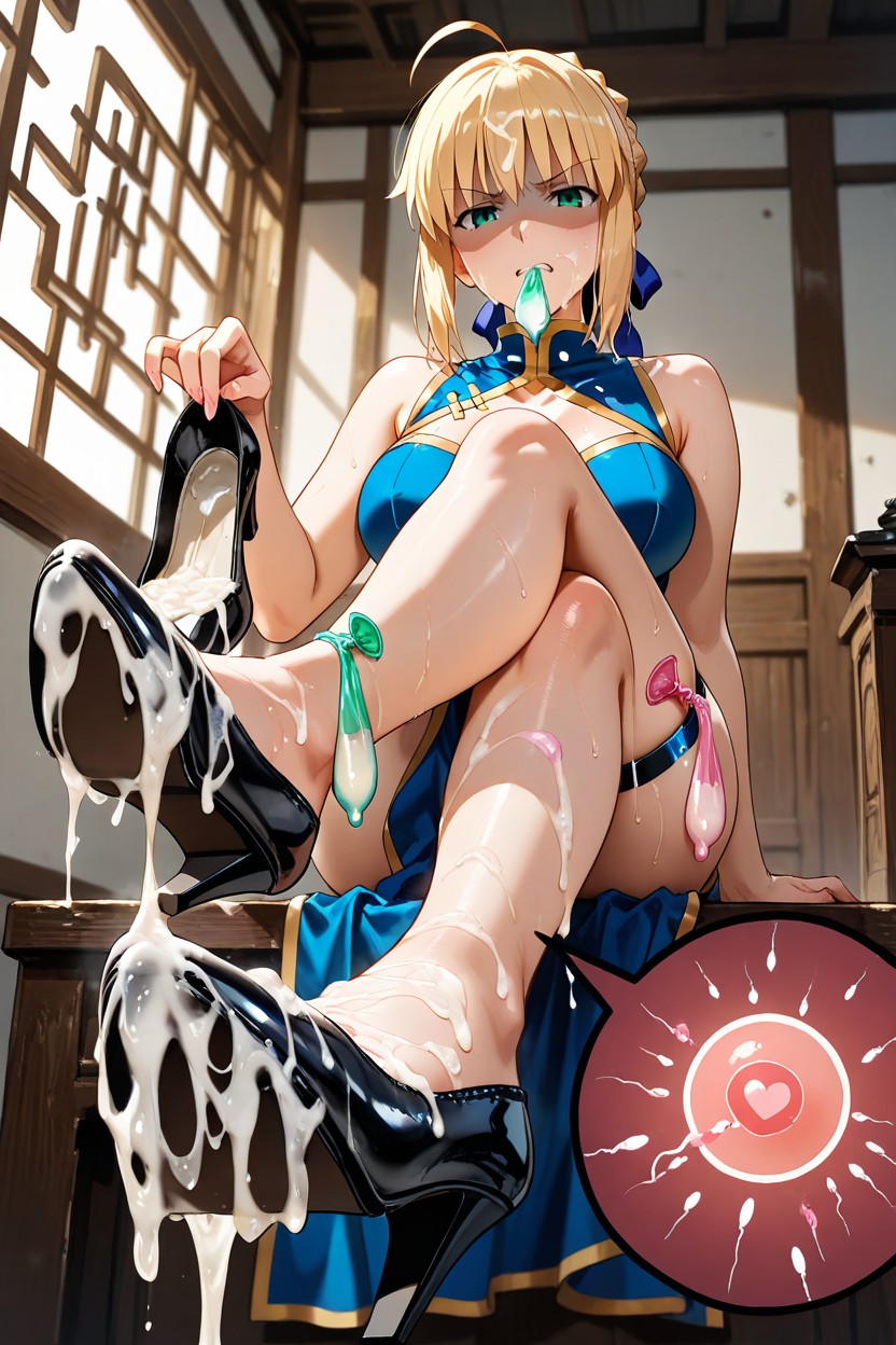 Used Condom Belt, A Lot Of Used Condom, Cum On Feet Hentai AI Porn