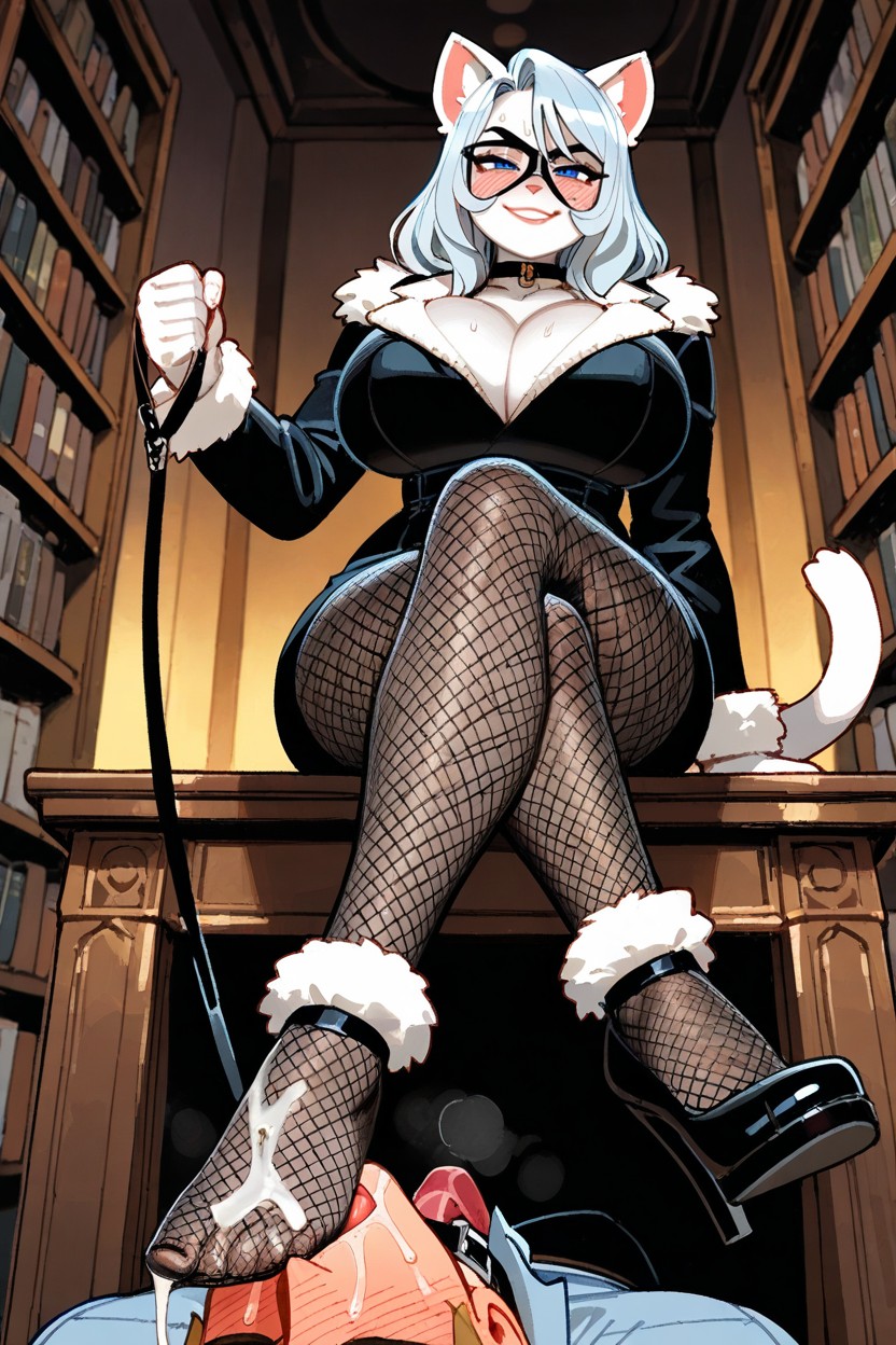 Bottom Up, Hard Shadow, Black Leather Dress Hentai AI Porn