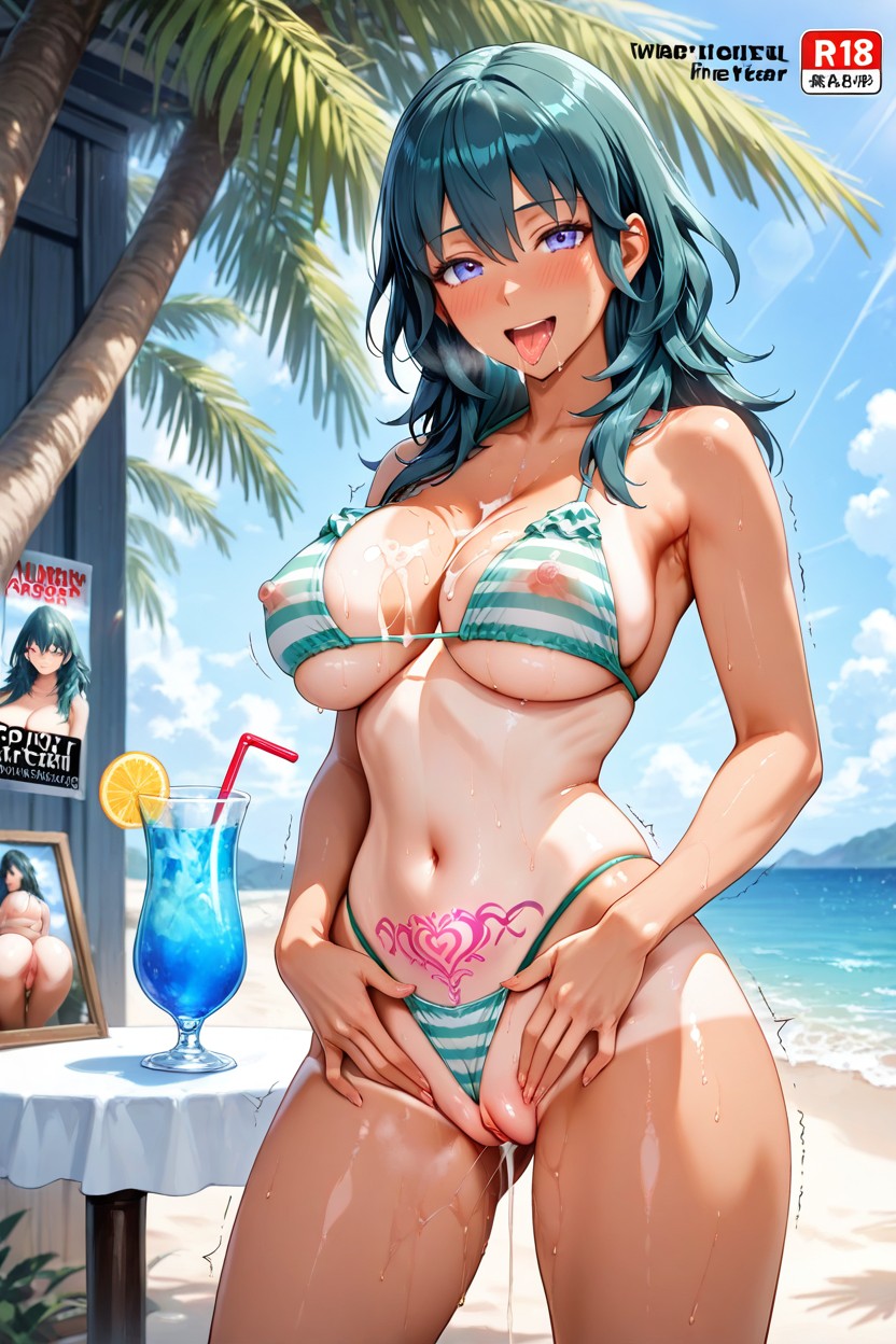 Smile, Tree, Side View Hentai AI Porn