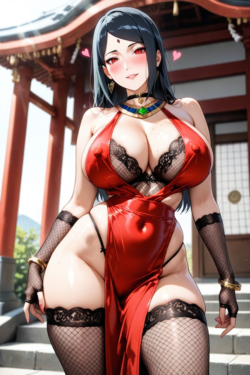 Marked Vagina, Gold Accessories, Standing In Front Of The Viewer Hentai AI Porn