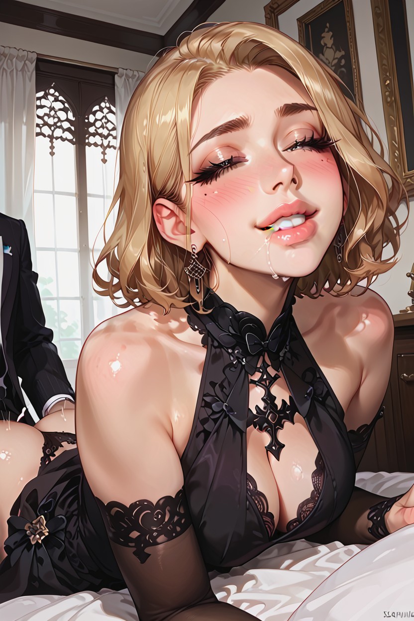 Evening Gown, Hazel Eyes, Seduced Hentai AI Porn