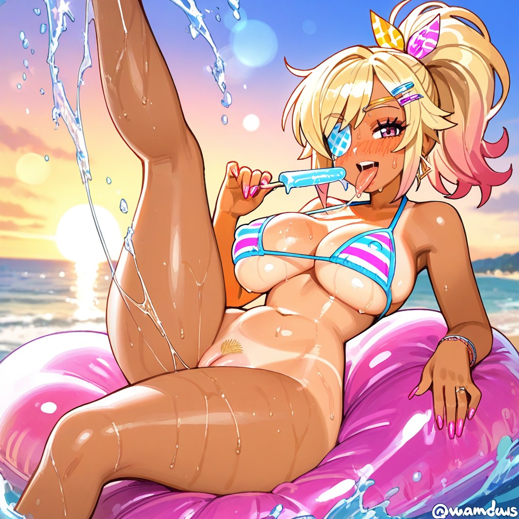 Sunset, Licking Popsicle, Glint Hentai AI Porn