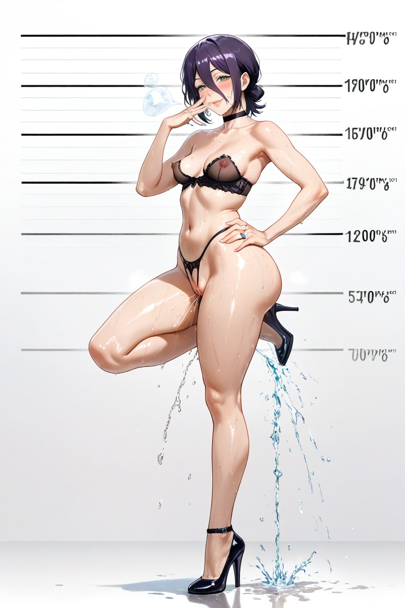 Blush, Standing Pose, Squirt Dripping From Crotch Hentai AI Porn
