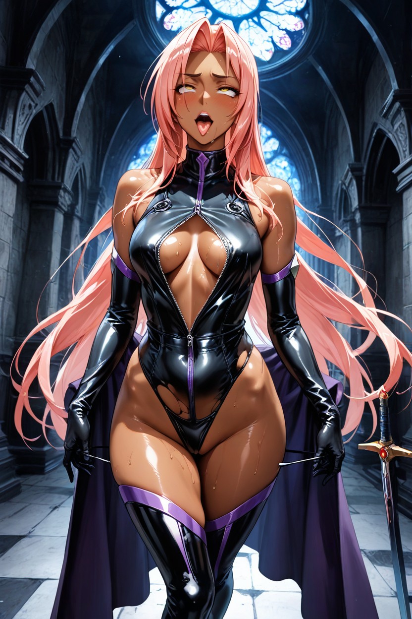 Front View, Dark Skin, Ready To Fight Hentai AI Porn
