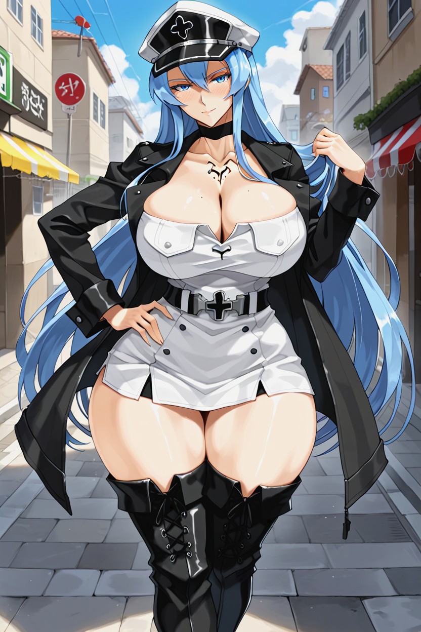 Blue Eyes, Round Breast, 25+ Hentai AI Porn