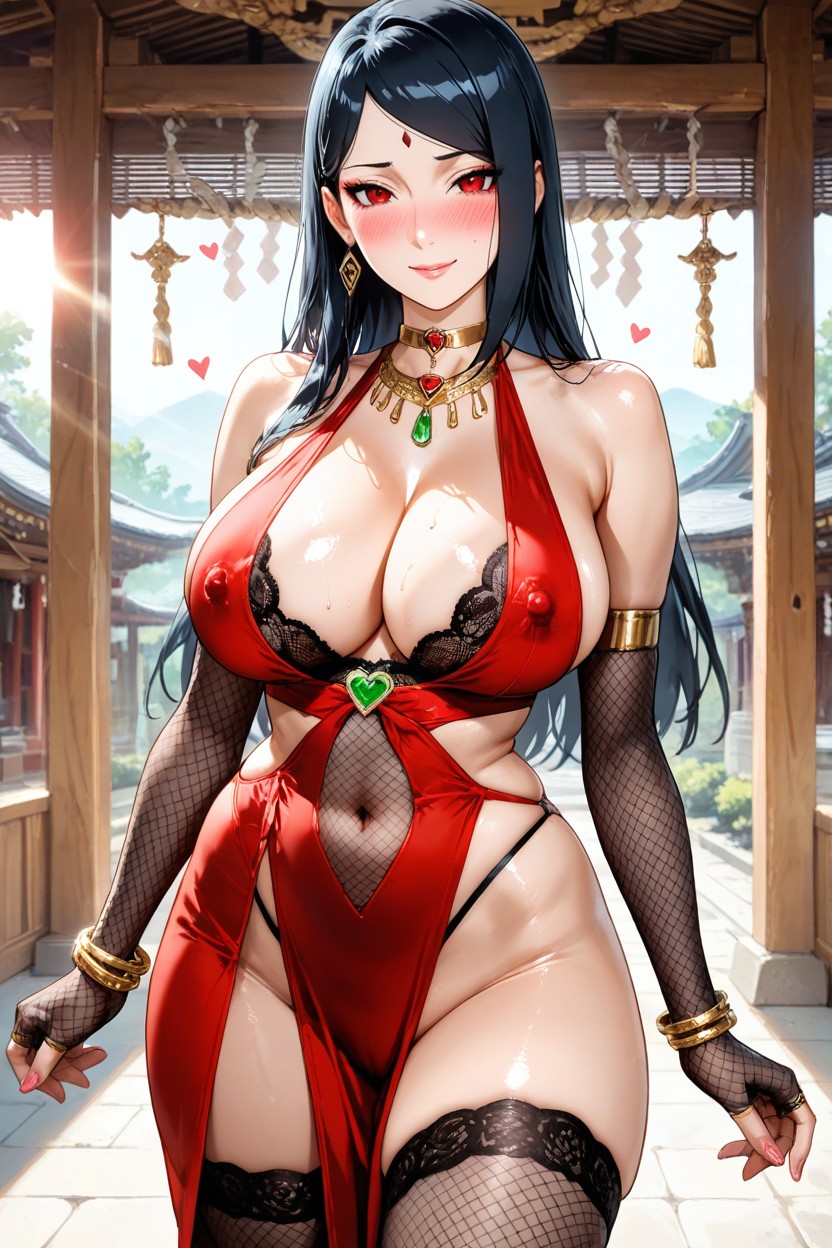 Perfect Waist, Large Breast, Deep Cleavage Hentai AI Porn