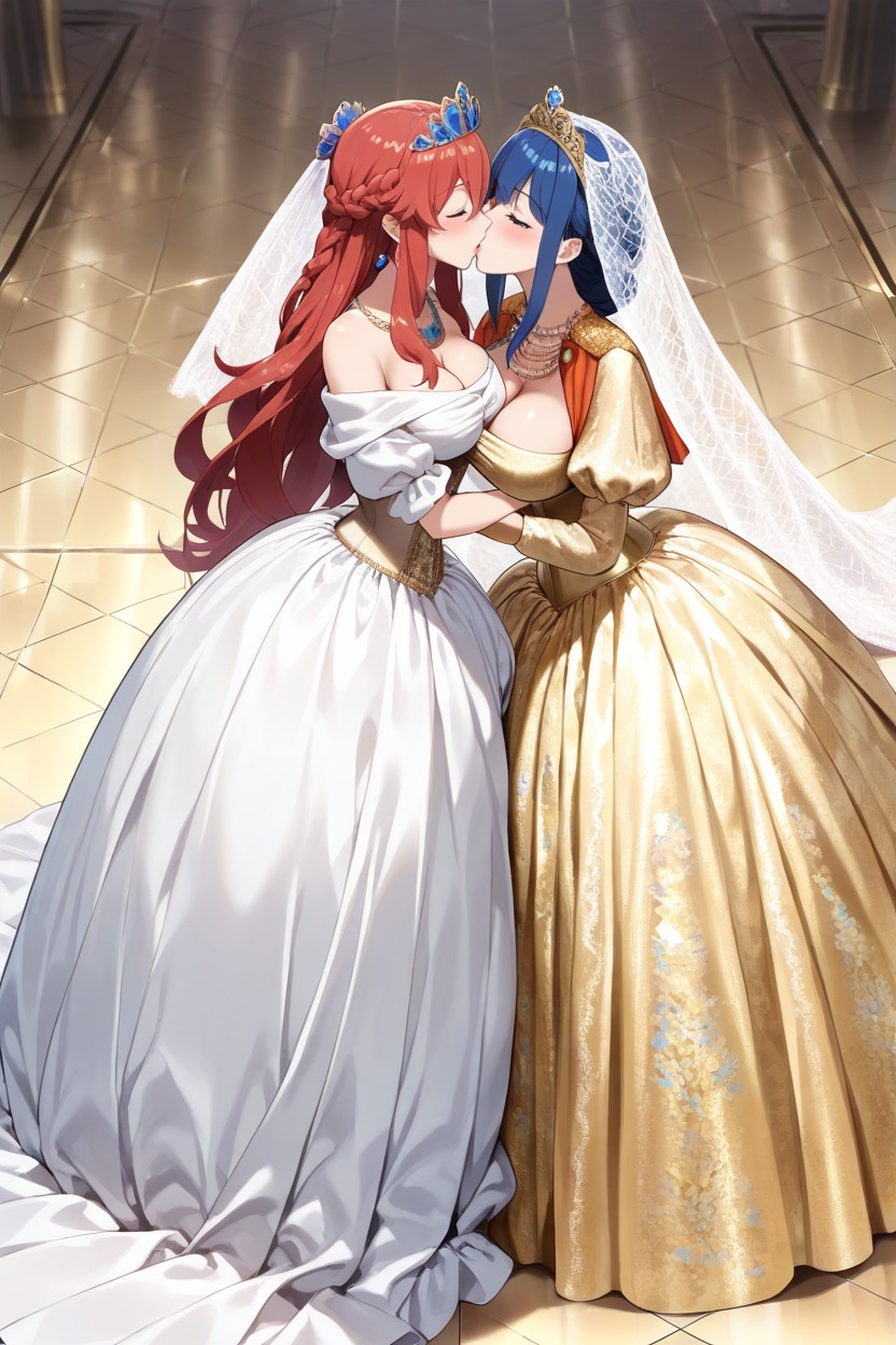 Corset, Multiple Skirts, Shawl Hentai AI Porn