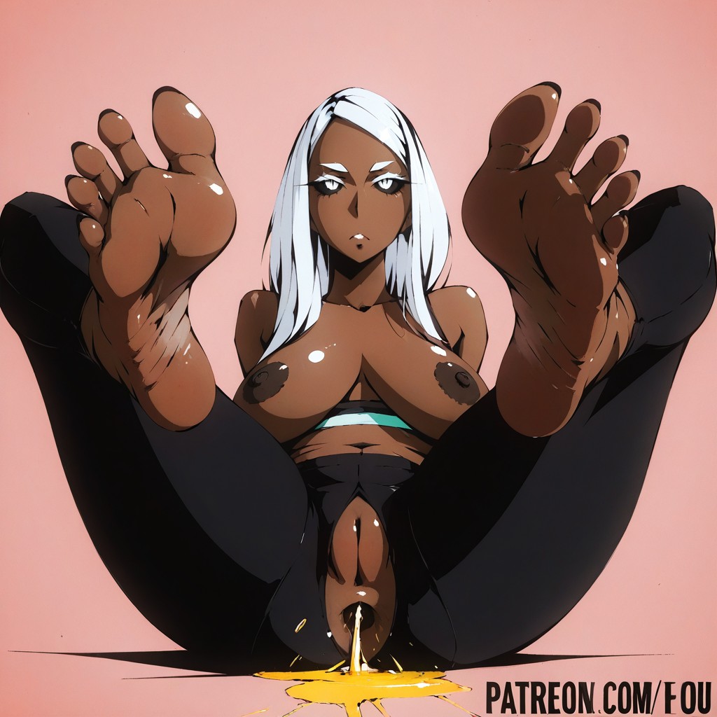 Swept Back Bangs, Black Toenails, Hourglass Hentai AI Porn