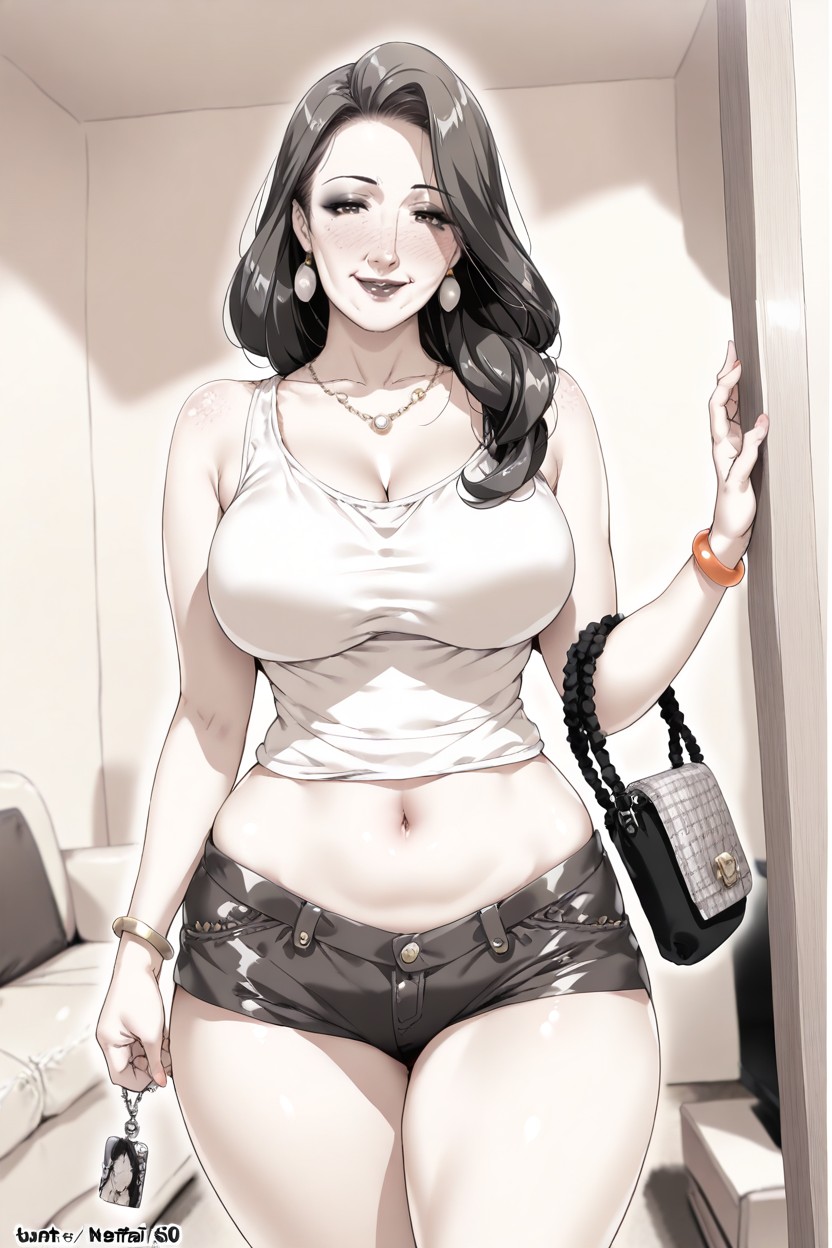 Pencil Drawing, Curvy, Tank Top Hentai AI Porn