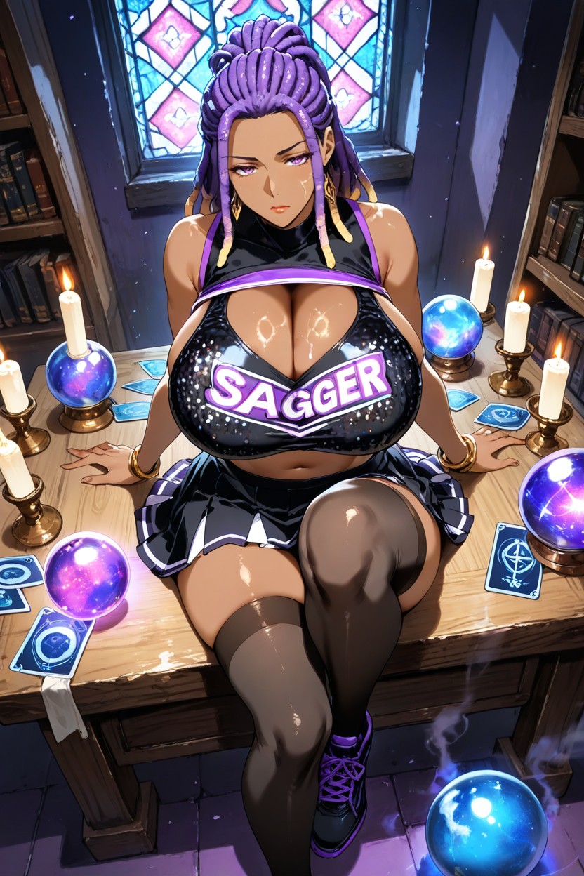 Cheerleader, 25+, Old Bookshelves Hentai AI Porn