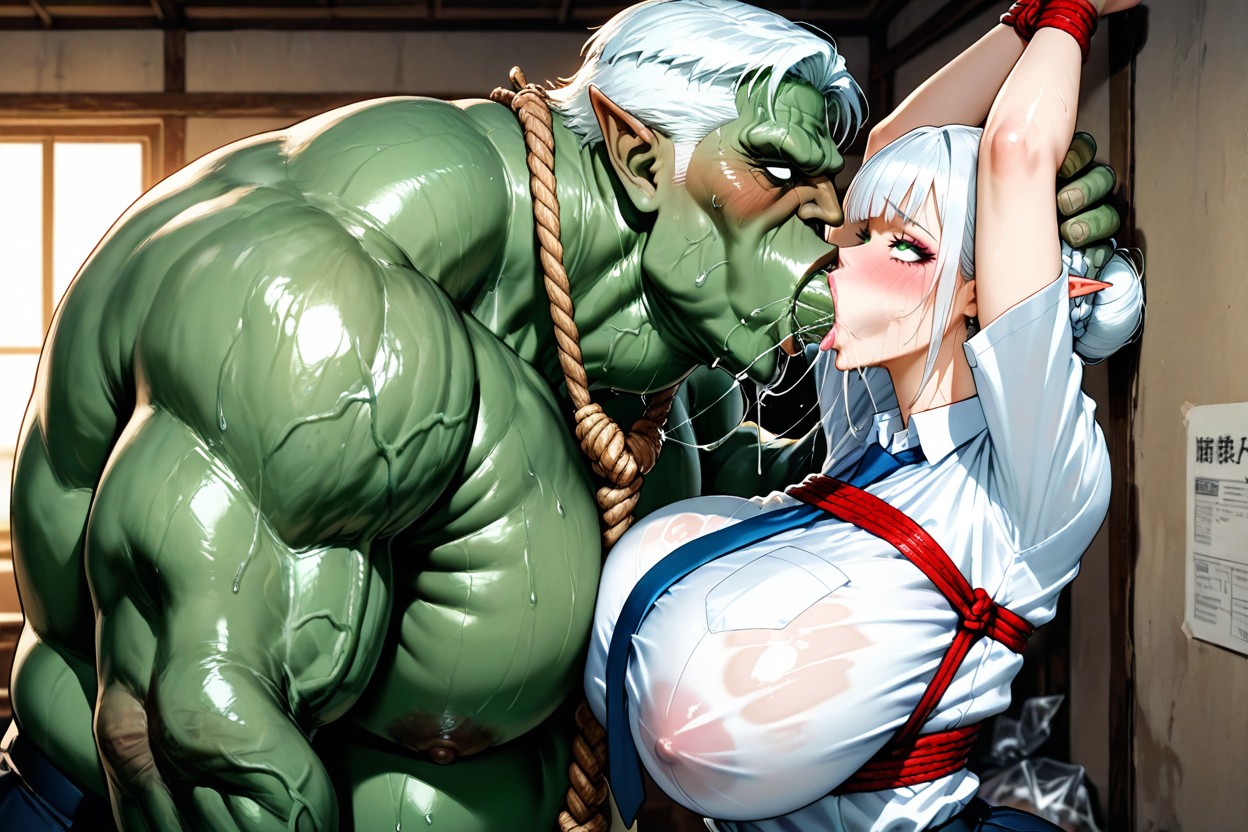 Gigantic Perfect Boobs, Long Neck, Anime Style Hentai AI Porn