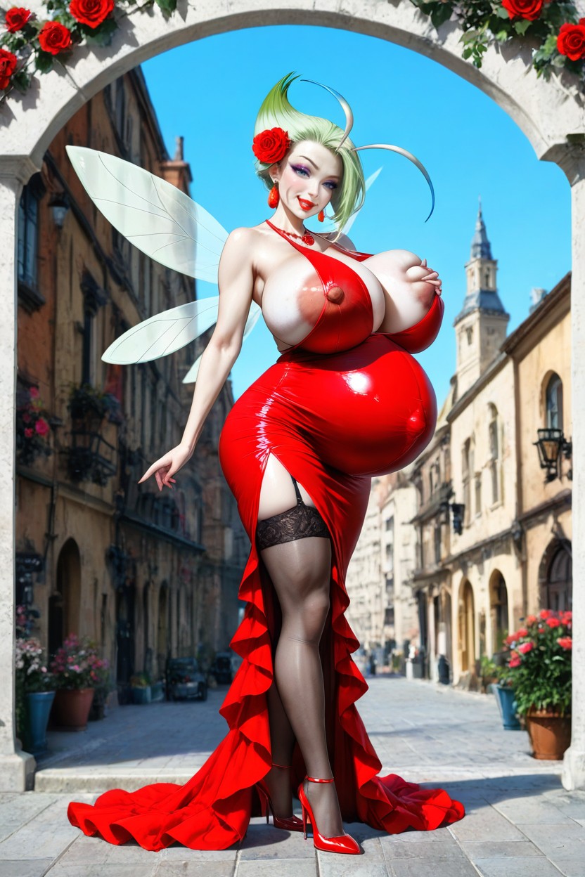 Celebi Pokemon, Agarrándose Las Tetas, Blue Eyes Hentai IA