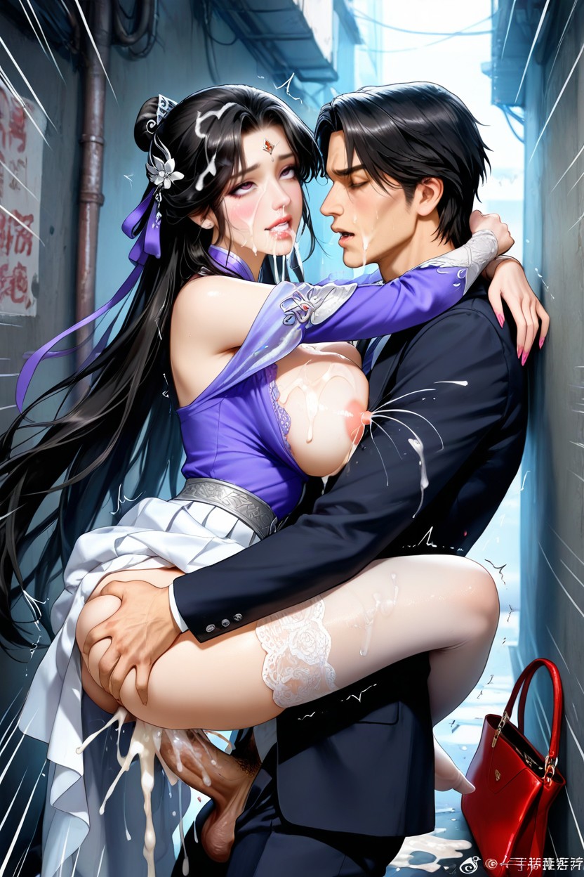 Squirting, Excessive Cum On Breasts, Beautiful Woman Ever Hentai AI Porn