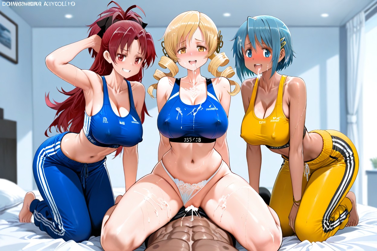 White Lace Panties, Natural Yellowish Colors, Tanned Shoulders Hentai AI Porn